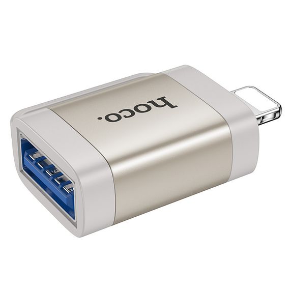 Перехідник Hoco UA31A OTG Lightning male to USB female Gray | Зображення 2