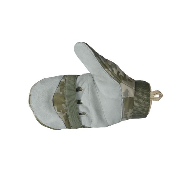 Тактические утепленные зимние перчатки Softshell пиксель L | Зображення 5