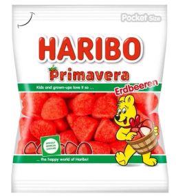 Цукерки желейні (полуниця) Haribo Primavera 100 г жувальні цукерки Харибо