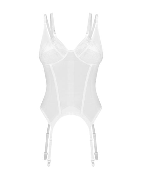 Корсет Obsessive Obsessive ARROWEL CORSET Белый 2XL/3XL | Зображення 5