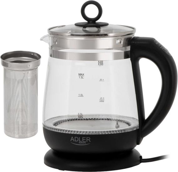 Электрочайник Adler AD 1299 black 1.5 л черный | Зображення 1