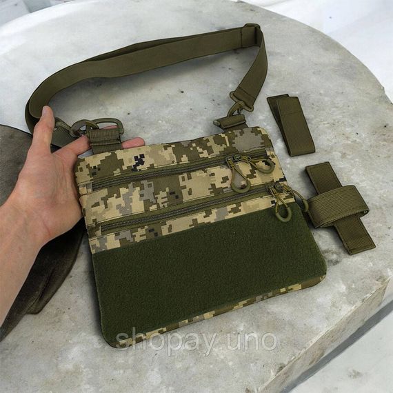 Тактична сумка‑кобура AOR‑1, Cordura, піксель камуфляж, 4 кишені, зйомна кобура, водонепроникна | Зображення 2