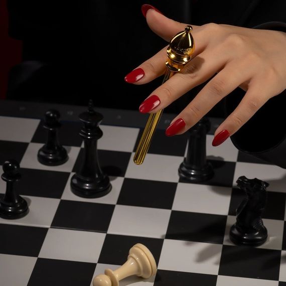 Мини-вибратор Bishop из коллекции UPKO ,, Шахматы,, золотой sexstyle | Зображення 7