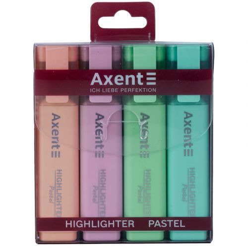 Маркер Highlighter 2537-A, 1-5 мм клиноп, набор 4х пастель | Зображення 1