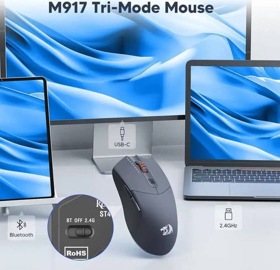 Миша Redragon ST4R Pro M917GB-PRO Black (72209) | Зображення 1