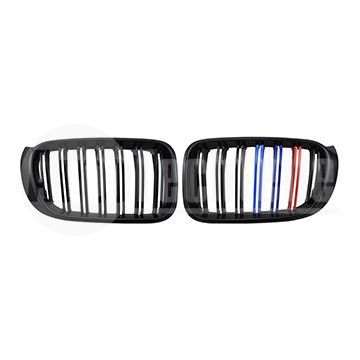 Решетки радиатора компл. BMW X3 F25 / X4 F26 14-18 (глянц. чёрн. M-стиль, двойная), AutoTechteile, 708 5169,