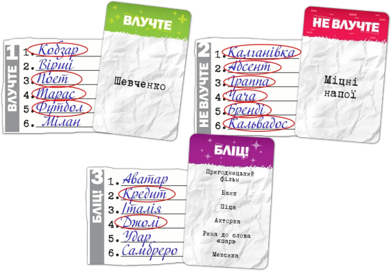 Настольная игра Точные слова (SiXeS) укр. | Зображення 2