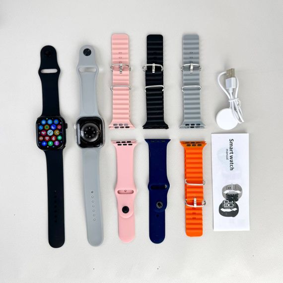 Розумний годинник Smart Watch 10 + 8 ремінців (Сірий) UA | Зображення 4