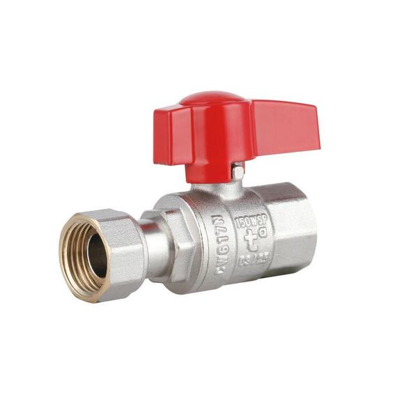 Кран кульовий 1/2" ВВ прямий, PN40, з накидною гайкою Standart TAS260W15 Thermo Alliance