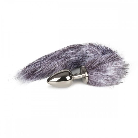 Анальна пробка метал з хвостиком Fox Tail Plug Easy Toys, Розмір L Sex Aura
