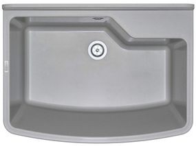 Мийка кухонна Deante Garden, полістирол, прямокут., без крила, 610х445х302мм, чаша - 1, до стіни, сірий (ZYT_310B)