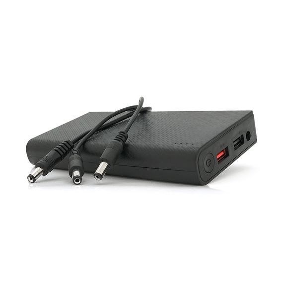 Портативний Power Bank 18W для роутерів, Output: USB 5V/2A, DC9V,2.7A/12V1.5A, 21000mAh(7*3000mAh), 155х75х23мм, 460грам, Black,