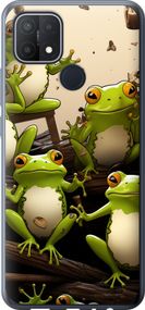 Чехол на Oppo A15s Жабки "5656u-2527-17620"