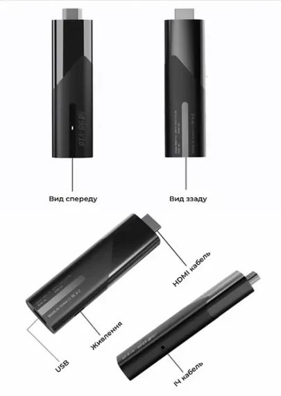 Смарт ТВ приставка LEMFO M98-Y10 2/16 Гб Smart TV Stick Android 13 (ATV) з голосовим пультом | Зображення 4