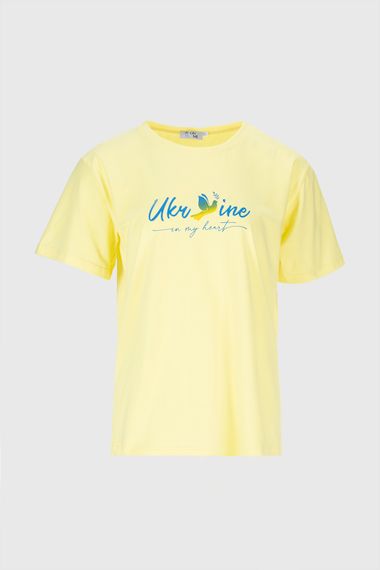 Футболка жіноча патріотична On me 2310 L Жовтий (2000990413857) | Зображення 7