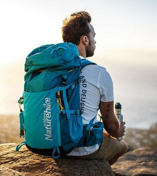Рюкзак туристичний Naturehike NH18Y045-Q, 45 л, блакитний | Зображення 3