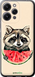 Чохол на Xiaomi Redmi 12 Єнотик з кавуном "4605u-3114-2448"