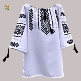 Рубашка Украинская вышиванка 304907 цвет белый размер L/XL