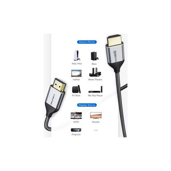 Кабель мультимедийный HDMI to HDMI 2.0m v2.1 Cabletime (CA914654) | Зображення 3