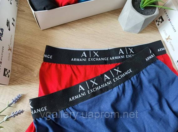 Чоловічий комплект трусів Armani Exchange, чоловічі труси Армані у коробці на 3-5 штук, ціна вказана за 1 шт. | Зображення 3