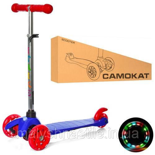 Детский самокат iTrike BB 3-013-4-C-DBL MINI светящиеся колеса | Зображення 1