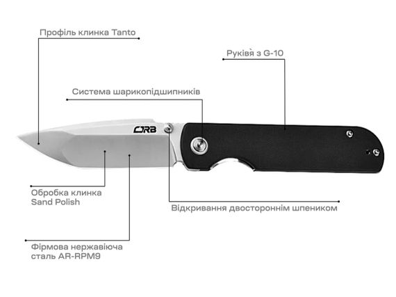 Ніж CJRB Nova Black | Зображення 5
