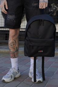 Повсякденний рюкзак шкільний Without Compact з принтом Lover Black