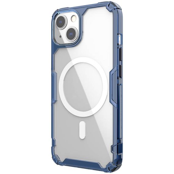 TPU чохол Nillkin Nature Pro Magnetic для Apple iPhone 15 (6.1") Синій (прозорий) | Зображення 2