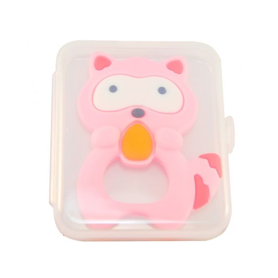 Прорезыватель силиконовый "Енот" MGZ-0402(Pink) в футляре | Зображення 2