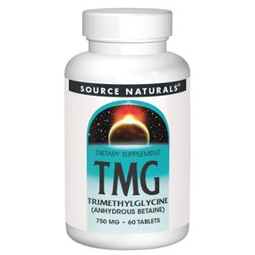 Витаминно-минеральный комплекс Source Naturals Триметилглицин, ТМГ, TMG, 750 мг, 60 таблеток (SN0876) - Топ