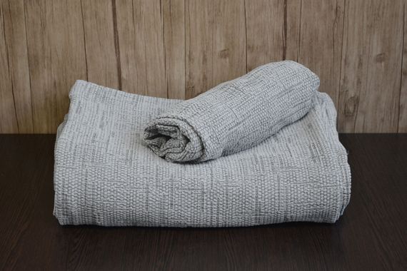 Жакардовий чохолна кутовий диван Kora без спідниці Світло-сірий | Зображення 1