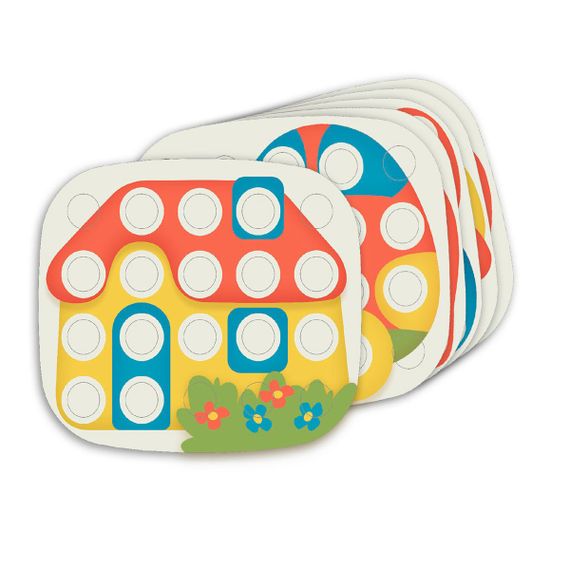 Набір серії Play Bio - Для занять мозаїкою Fantacolor Baby (фішки (21 шт.) + дошка)