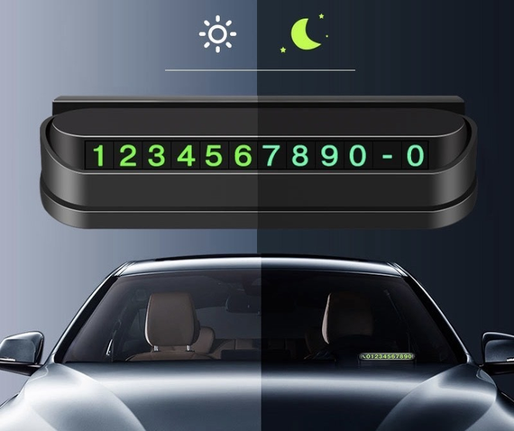 Автовизитка с телефоном (Паркововочная карта) Temporary Parking Card | Зображення 3