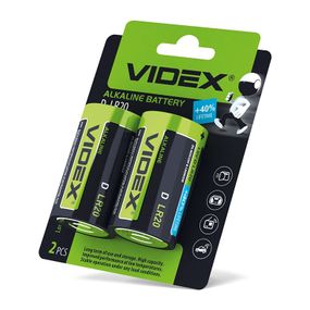Лужна Батарейка Videx LR2O/D 2шт BLISTER CARD (ціна за 1 штуку)