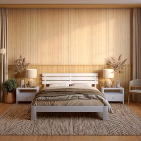 Двоспальне дерев&#039;яне ліжко Mebigrand Новара Сіро-блакитний (S2010R80B) 160х200 см (MBG-4163)