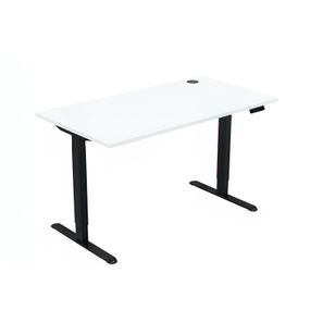 Стіл із електричним регулюванням висоти, одномоторний, з однією заглушкою, чорний каркас, 1400х700х718-1178 мм