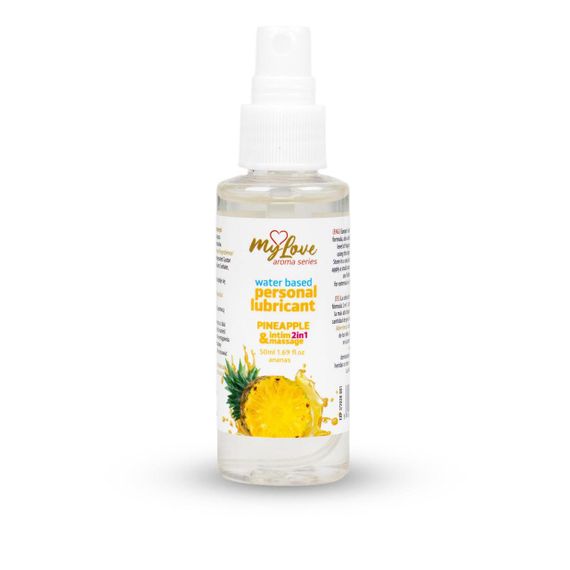 2в1 лубрикант та масажний гель - MyLove Aroma Series Intim&Massage Pineapple, 50 мл Sex Aura