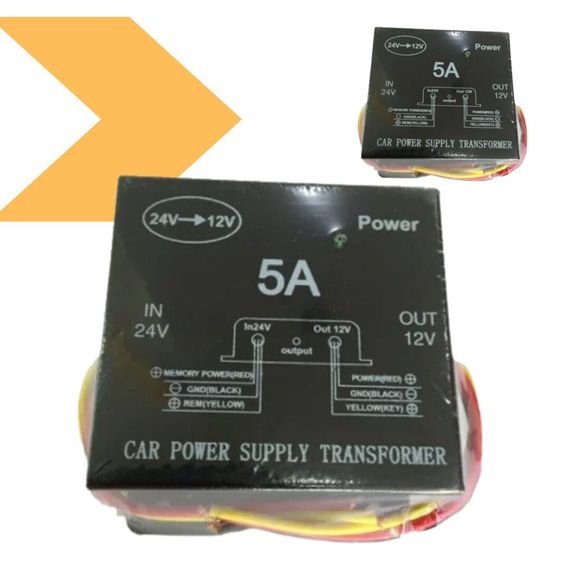 Преобразователь напруги автомобільного сету 24V в 12V 5A, XPRO чорний (43221-5A_171) | Зображення 1