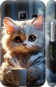 Чохол на Samsung Galaxy J1 Mini J105H Білий кіт "5646m-258-2448"