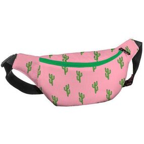 Сумка на пояс бананка Bumbag Кактусы 27x16 см (BB_19A015_IZ)