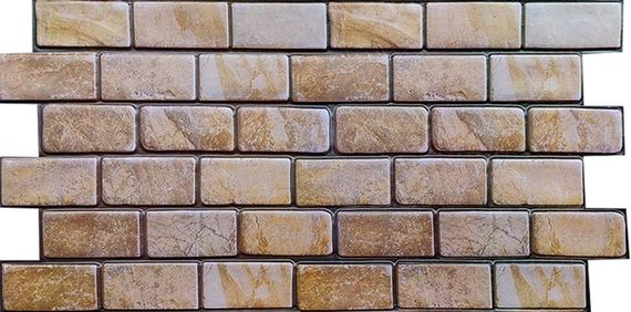 Декоративная ПВХ панель кирпич под коричневый мрамор 960х480х4мм SW-00001428 | Зображення 2