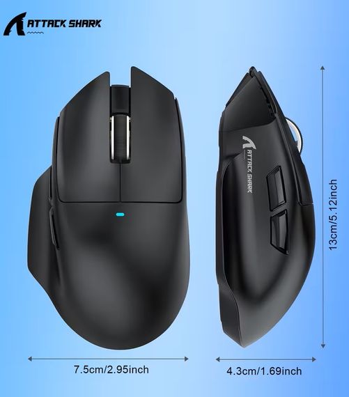 Ігрова миша Attack Shark V6 бездротова Black PAW3311 | Зображення 5