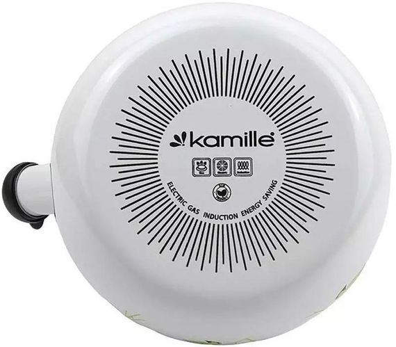 Чайник емальований Kamille "Квіти" 2.2л зі свистком | Зображення 3