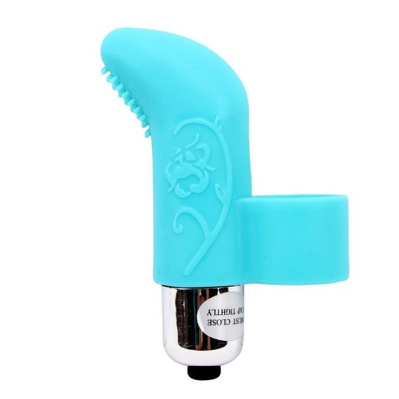 Вібратор на палець із рельєфом Chisa MisSweet Finger Vibe, блакитний Sex Aura | Зображення 1