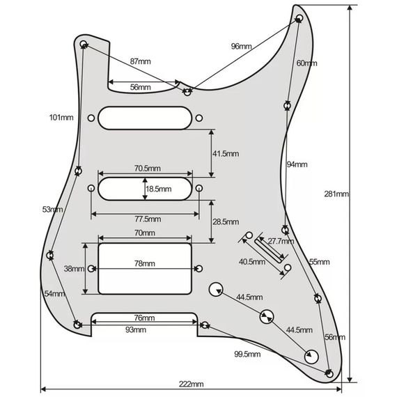 Пікгард для електогітари електрогітарі SSH Fender Stratocaster ST China бордовий на АМІКУ | Зображення 5