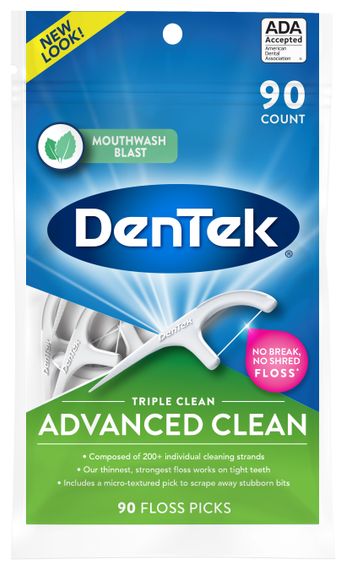 Флоc-зубочистки DenTek Triple Clean Floss Picks потрійне очищення, 90 шт.