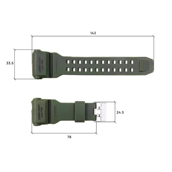 Ремешок для часов Skmei 1637AG Army Green | Зображення 2