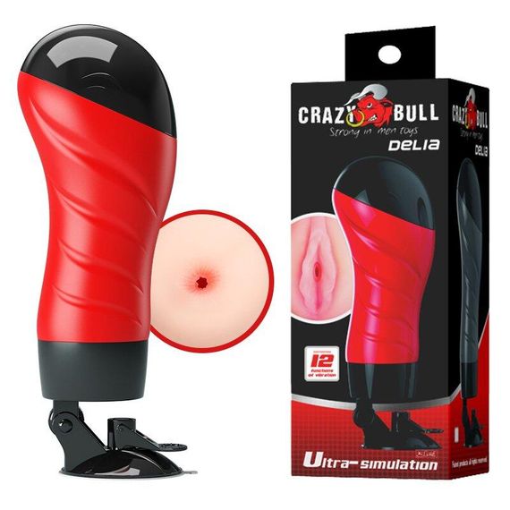 Мастурбатор анус с вибрацией CRAZY BULL - DELIA Anus, BM-00900T46Z-1 Sex Aura | Зображення 1