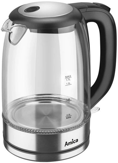Електрочайник Amica KD 2050G 1.7 л сріблястий | Зображення 1