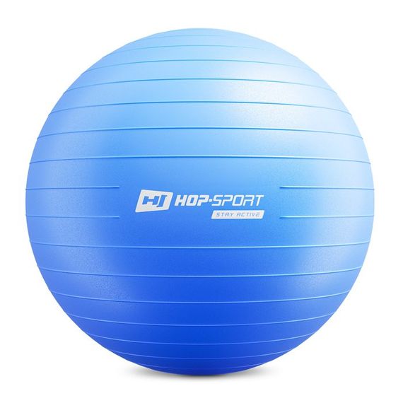 Фітбол Hop-Sport 75см синій + насос 2020 | Зображення 1